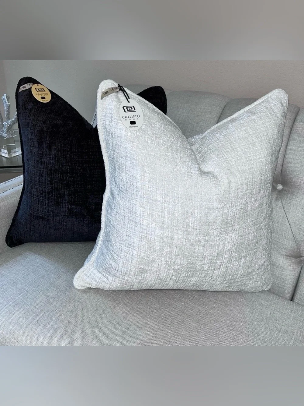 1-NWT CALLISTO HOME WEAVE DESIGN VELVET LUXURY DECORATIVE PILLOW (T10274F11)